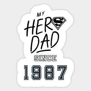 My Hero Dad 1987 Sticker